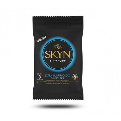 PRESERVATIVO SKYN EXTRA LUBRIFICADO C/03 PACOTE C/12