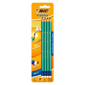 LAPIS PRETO EVOLUTION REDONDO C/ BORRACHA CARTELA C/04 - BIC
