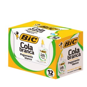COLA BRANCA BIC 40G CAIXA C/12 A BASE DAGUA - AT
