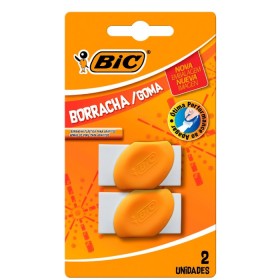BORRACHA PLASTICA BIC - ERASER CARTELA C/2 - SM