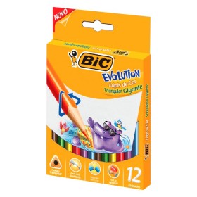 LAPIS COR EVOLUTION TRIANGULAR GIGANTE CARTUCHO C/12 - BIC