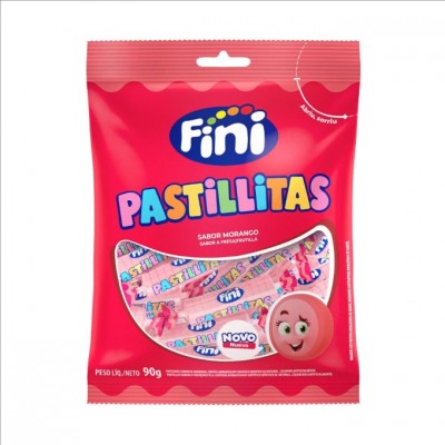 PASTILLITAS MORANGO 90G CAIXA C/12