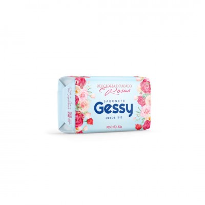 SABONETE EM BARRA GESSY ROSAS 80G PACOTE C/12 - GESSY