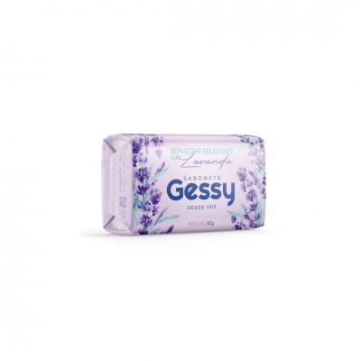 SABONETE EM BARRA GESSY LAVAND A 80G PACOTE C/12 - GESSY