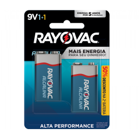 BATERIA ALCALINA 9 VOLTS LEV 2 GANHE 50%