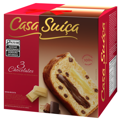 PANETONE 3 CHOCOLATES 450G