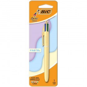 CANETA BIC 4 CORES PASTEL CARTELA C/01 - BIC - PASTEL