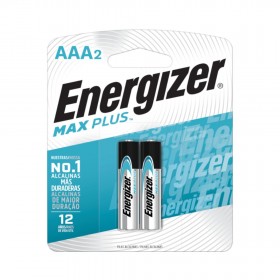 PILHA ENERGIZER MAX PLUS PALITO CARTELA C/02