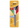 CANETA BIC 4 CORES METALLIC ROSA C/01