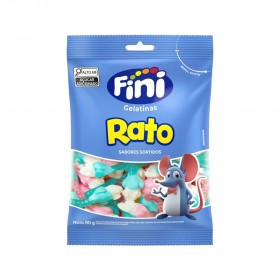 BALAS GELATINA RATO 80G CAIXA C/12 - FINI