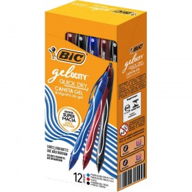 CANETA BIC GELOCITY PT/VM C/12